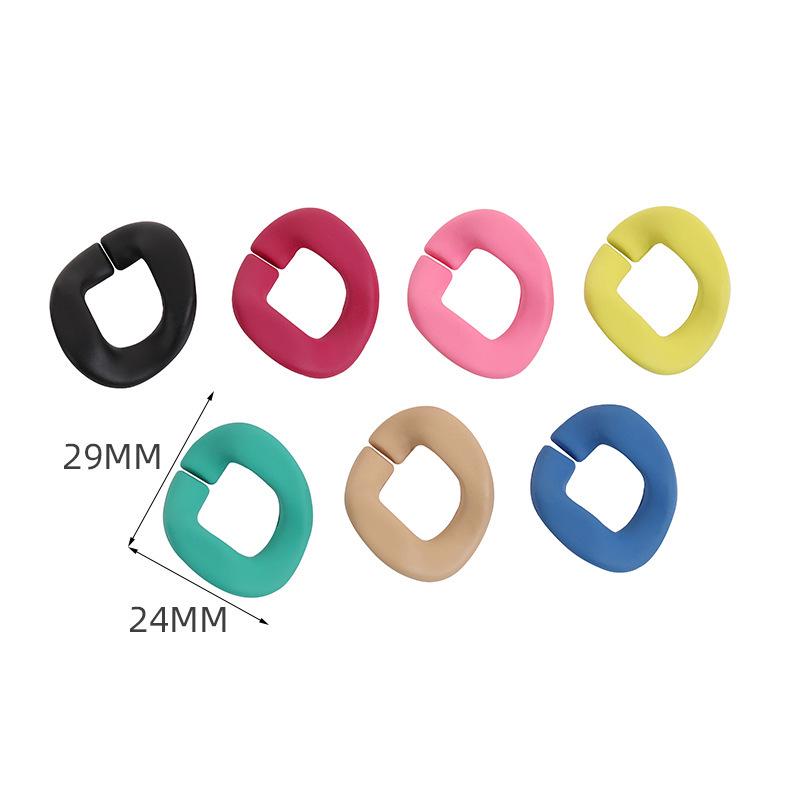 Matte Macaron Oval Buckle Chain - DIY Bag Accessory