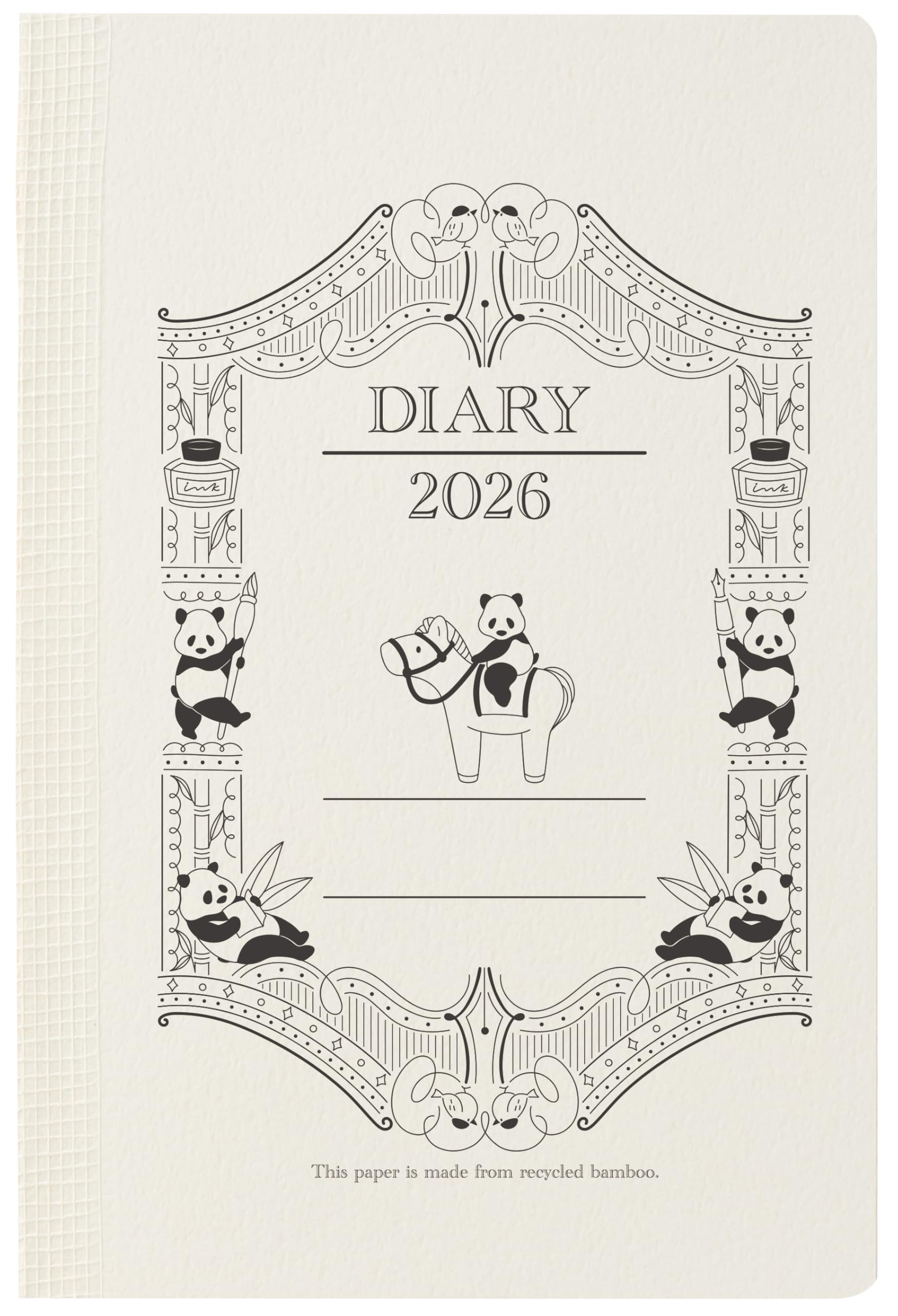 

Raymay Fujii 2026 Bamboo Paper Monthly Pocket December 2025 Start Planner, Diary, Block, Size, Gray, RFD26111N,