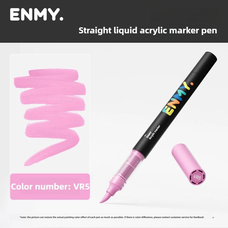 1 Pieza ENMY 60 Colores Marcadores Acrílicos Líquidos Directos Mezclables Punta Suave No Transparentes Marcadores de Arte Material Escolar Papelería