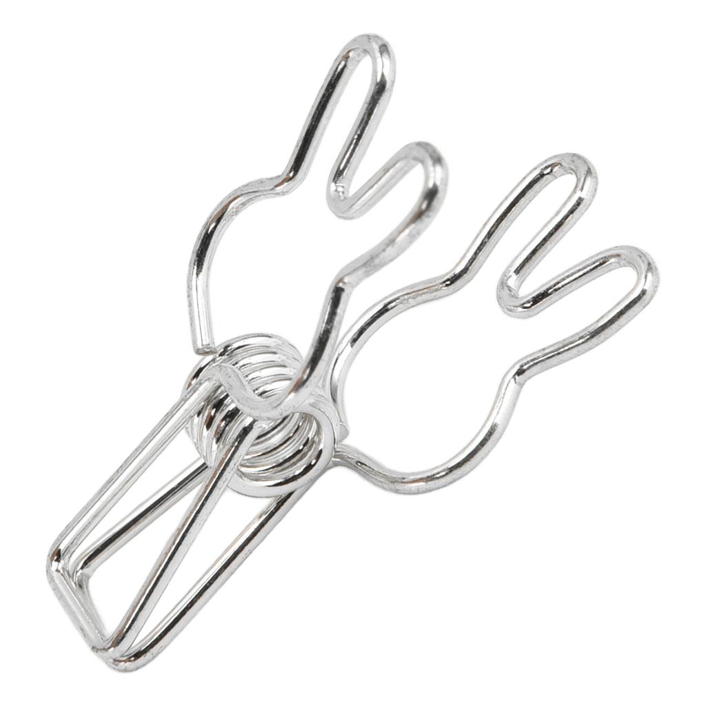 20 Pcs Clips Multipurpose Multifunction Electroplating Hollow Metal Binder Strong Spring ClipSilver