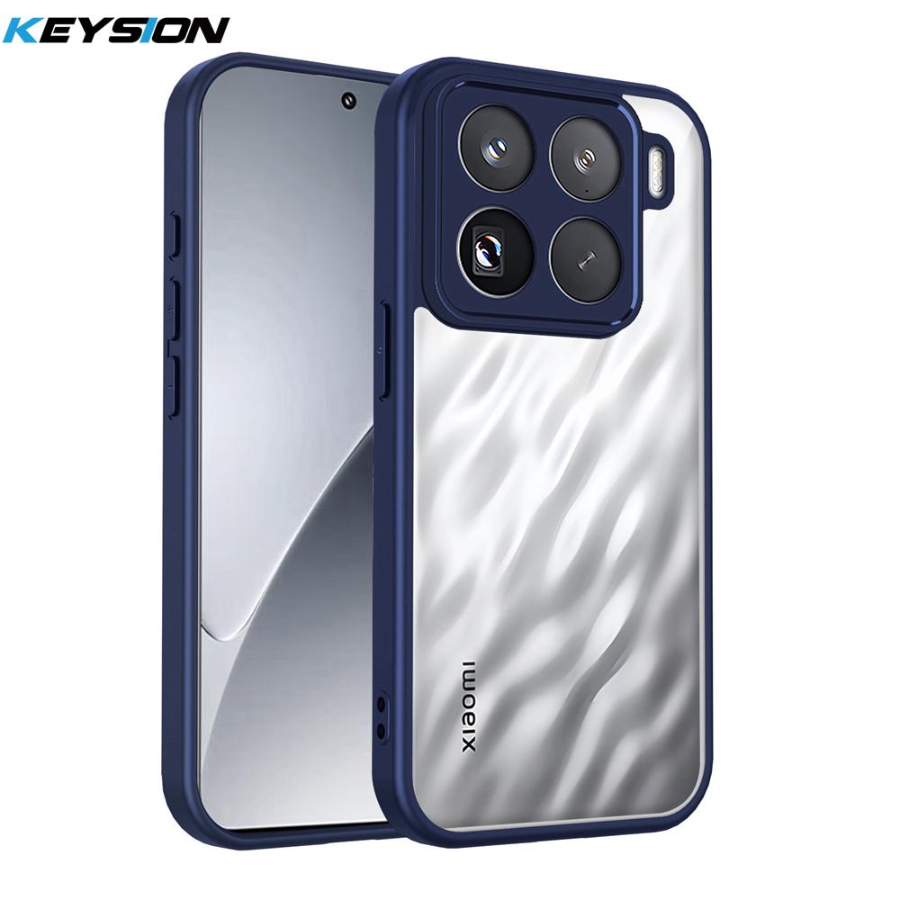 KEYSION Transparent Phone Case for Xiaomi 15T 15T Pro 5G Soft Silicone+PC Clear Shockproof Phone Back Cover for Xiaomi 15T Pro