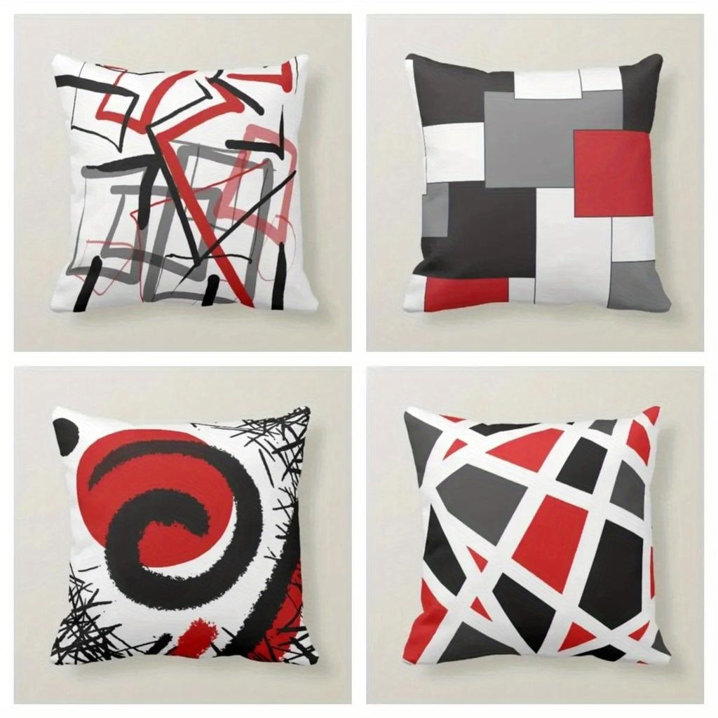 Home Decor Modern Abstract Pattern Digital Print Pillowcases Pattern Cushion Cover Suitable For Sofa Bedroom Car Pillow Cover