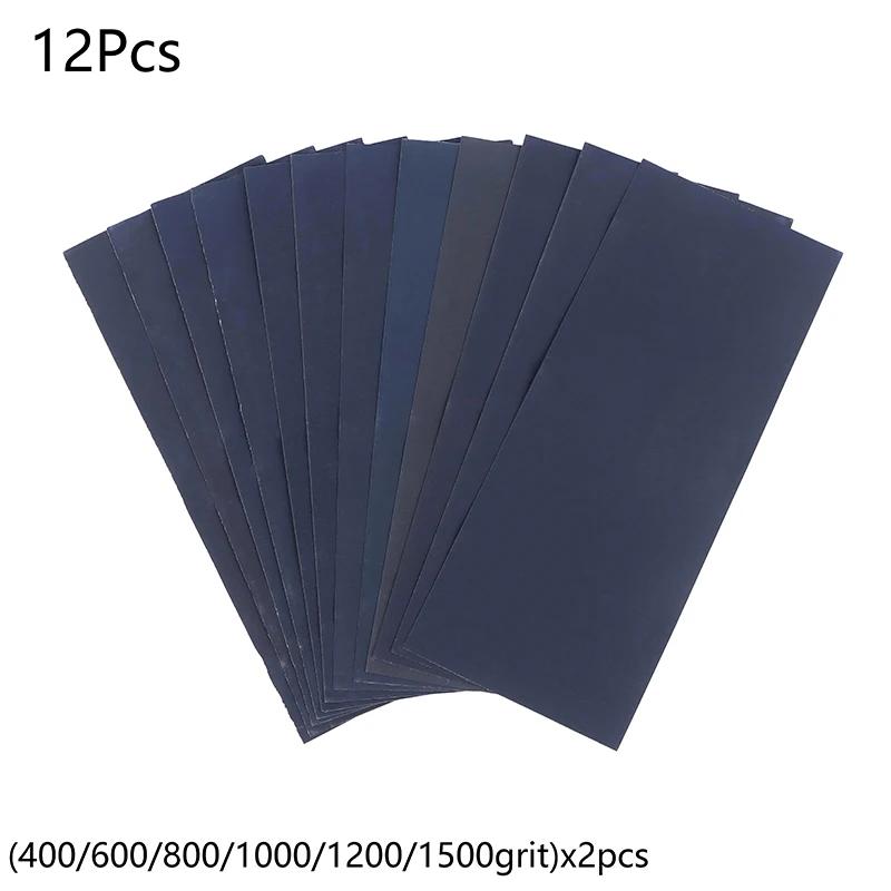 

12/24/28Pcs Sandpaper Kit Wet / Dry Sanding Paper Abrasive Polishing Tools For Wood Sanding Metal Plastic Polishing