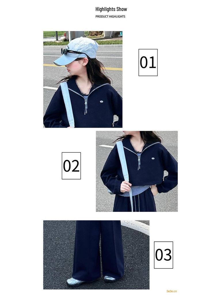 2025 Korean Style Girls' Spring & Autumn Casual Set - Fashionable Children's Clothes for All Ages