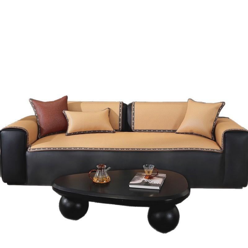 High-End Rattan Mat Sofa Cushion Summer Non-Slip Mat Cushion Summer Cool Ice Rattan Mat Sofa Cushion Cover