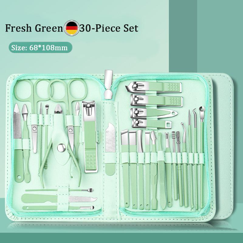 30Pcs/Set Custom Package Stainless Steel Complete Set of Manicure Nail Clippers Set