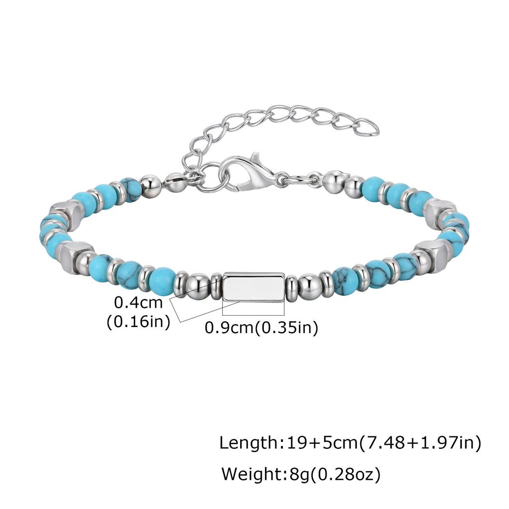 Trendy Unique Natural Stone Beaded Bracelet, Stainless Steel Chain Wristband Bracelet, Classic Tiger Eye Stone Jewelry for Men
