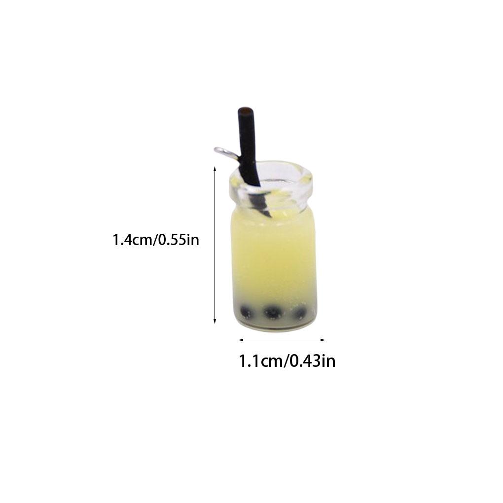 Milk Tea Bag Decoration Resin Drinks Pendants Hand-made Party Jewelry Accessories Necklace Chain Mobile Material