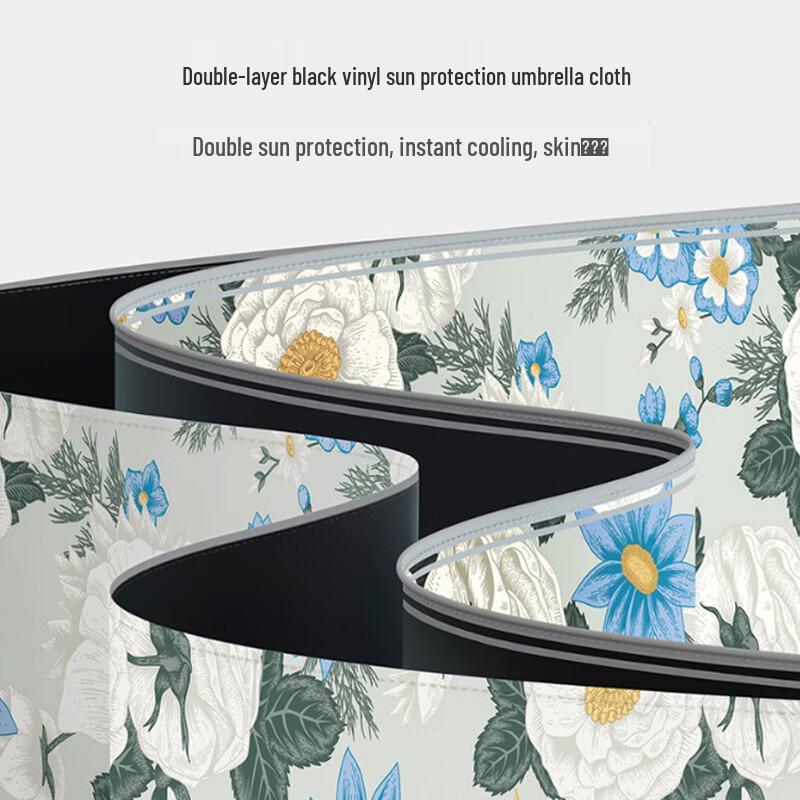 Li Lang Hand-Painted Five-Fold Sun/Rain Umbrella