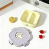 2/3 Compartment Fruit Food Container Kids Students Reusable Square Plastic Bento Lunch Box Microwave Heatable For School Picnic