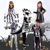 Dětský kostým kostlivce Halloweenská kostlivčí tylová sukně/Dinosauří kombinéza/Kostní overal pro chlapce dívky Maškarní