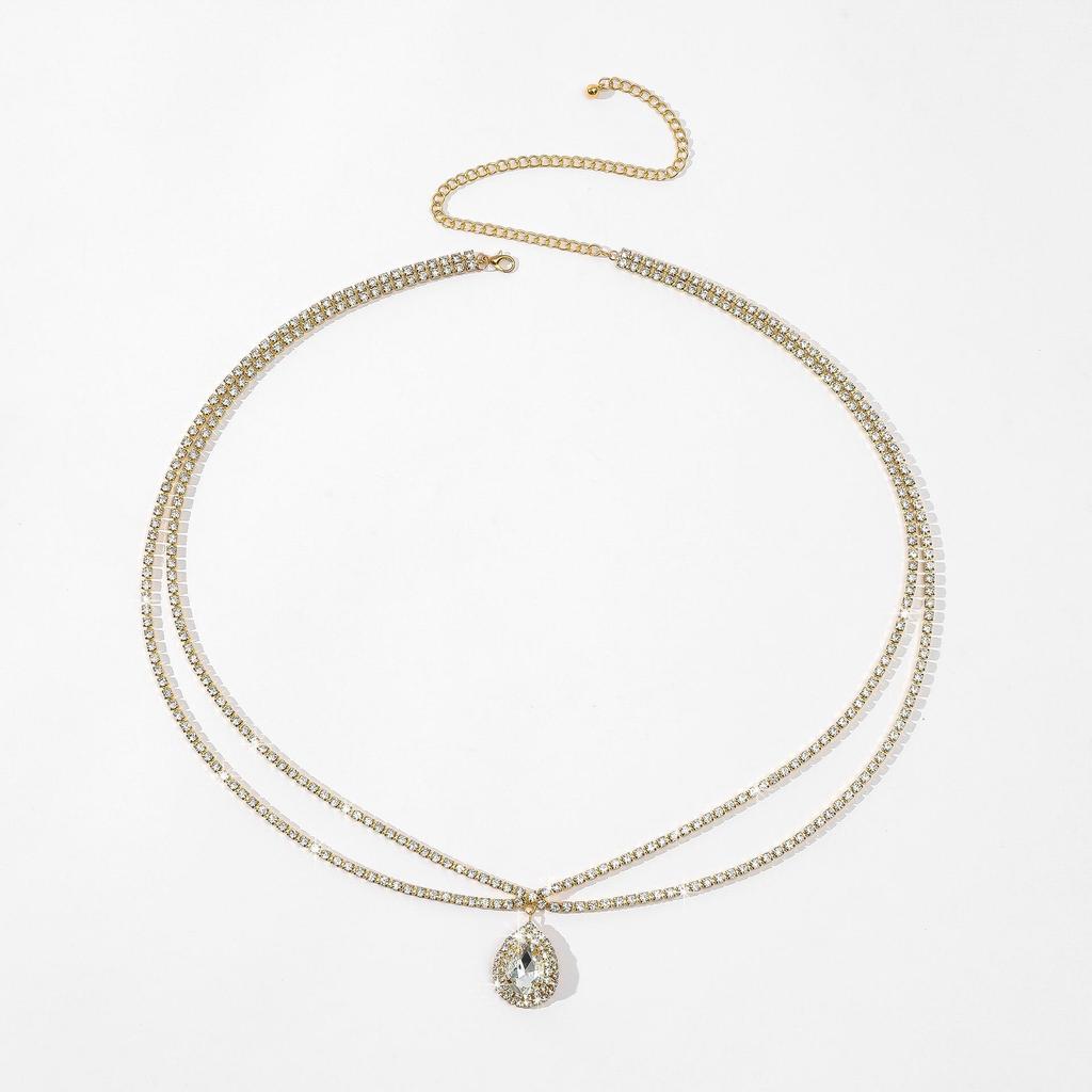 Waist Chain Fashion Imitation Pearl Rhinestone Hanging Waist Chain Sexy Bikini Hot Girl Body Chain Clothing Accessories