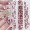 12 Grids 3D Nail Art Rhinestones Clear Glass Mixed Shapes Nail Art Charms Colorful Flatback Nail Art Decoration