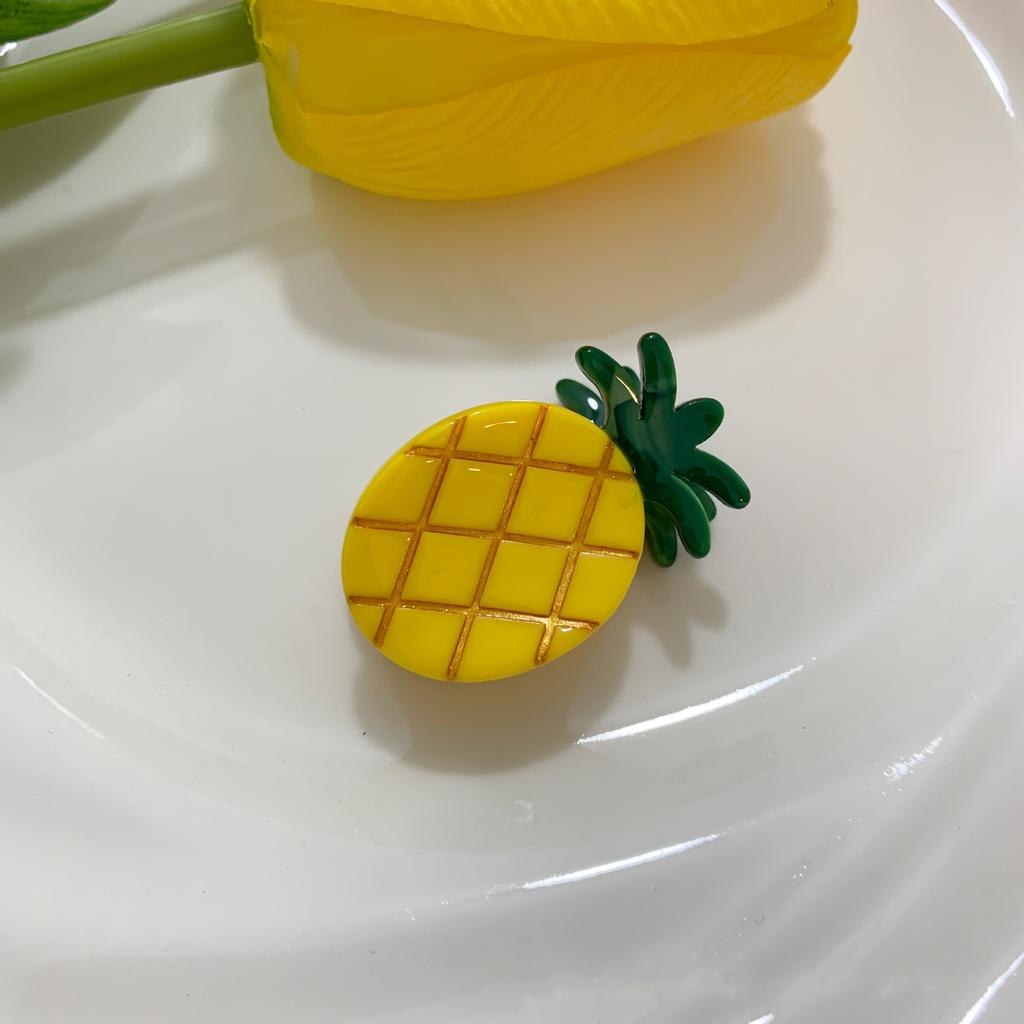 1 Cartoon-Frucht Acetat Haarnadel süße kleine Klammer Erdbeere Zitrone Kirsche Traube Pony gebrochene Haarnadel Top-Clip Haarschmuck