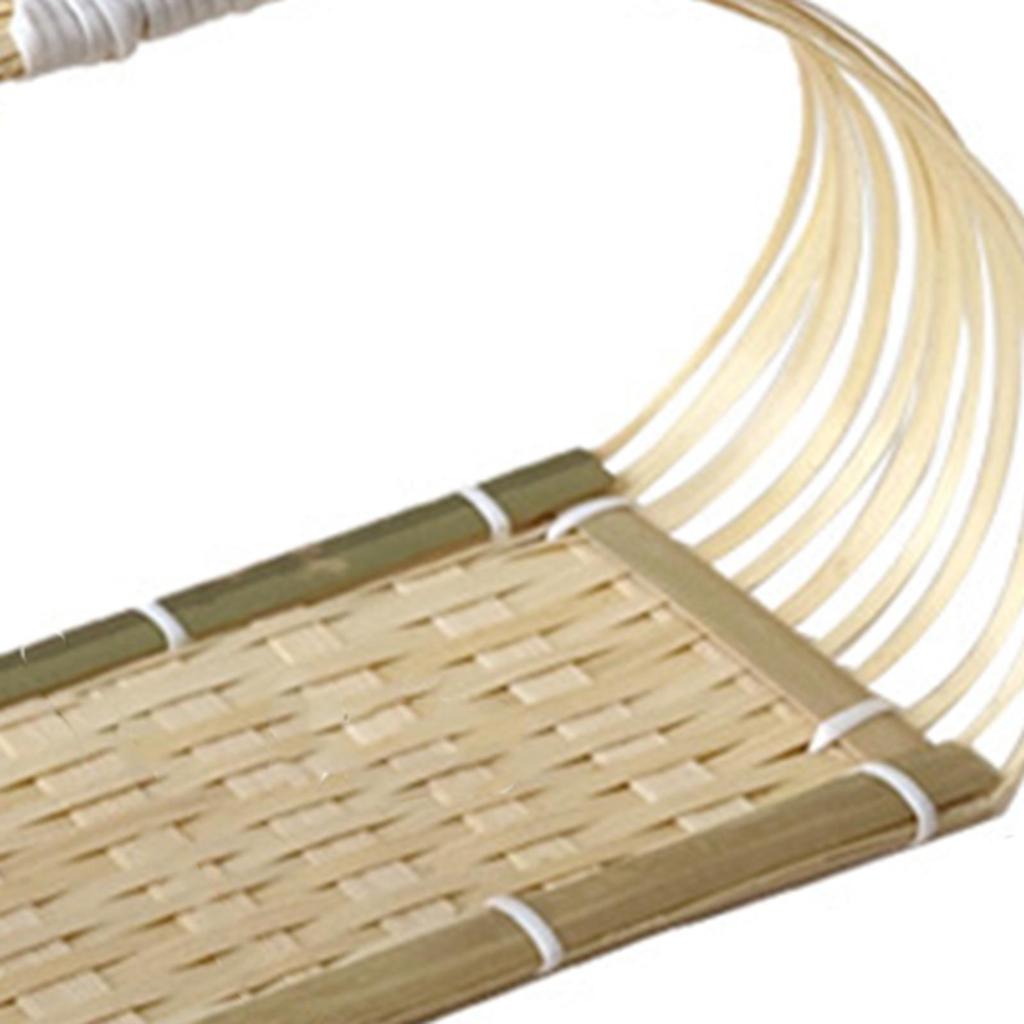 Bamboo Basket Serving Tray Rustic Food Biscuit Cookies Pastry Display for Kitchen
