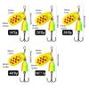 10 Piezas Señuelos Metálicos Duros Set de Cucharillas Spinner para Trucha con Anzuelo Triple 5/6/8/9/11g Señuelo de Pesca Spinnerbait Equipo de Pesca