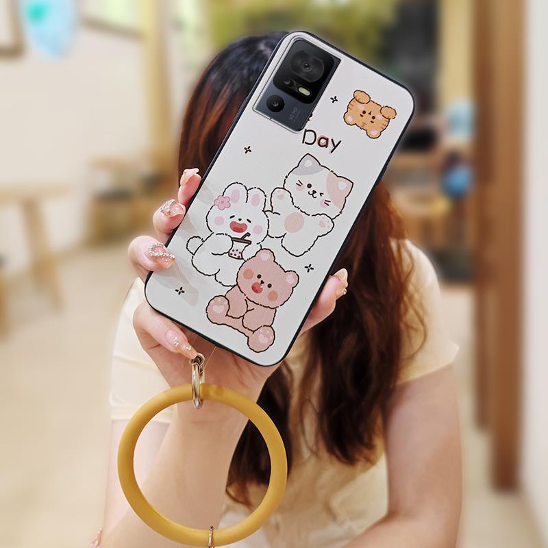 

Solid Color Cute Phone Case For TCL 40SE/T610K Personality Cartoon Funny Protective Dirt-resistant Anti-knock Soft Case TCL 40SE/T610K