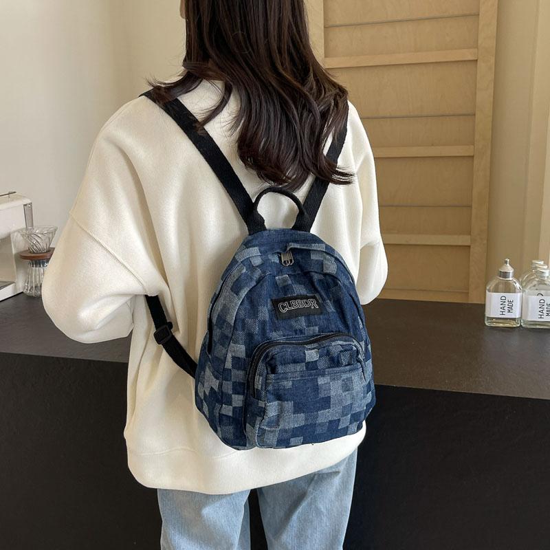 Рюкзак в клетку с клетчатым принтом — фото 8