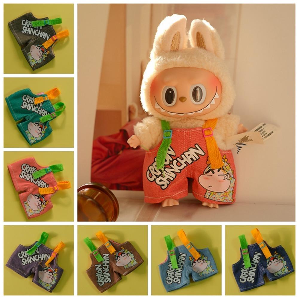 

Suspender Pants 17cm Labubu Time Clothes Colorful Hoodie Plush Dolls Clothes for 17cm Labubu B style 7