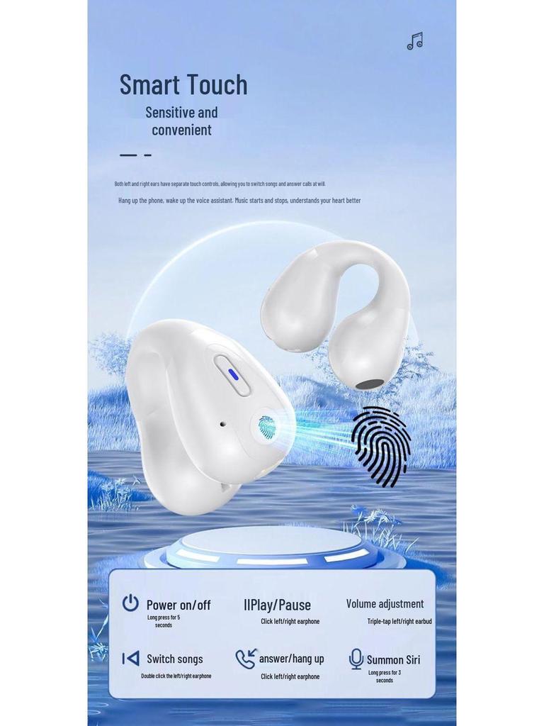 X22 Clip-On Q80 Headphones: 2025 Bluetooth Model with High Sound Quality, Ultra-Long Battery Life, and In-Ear Design.