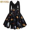 Fashion Spring Autumn Long Sleeve  V-Neck Casual Dresses
