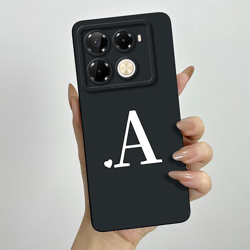 for Infinix Note 40 4G X6853 / Note 40 Pro 4G 5G X6850 X6851 / Pro Plus X6851B Phone Case Cute Letters Silicone Shockproof Cover