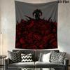 DOOM The Dark Ages Wall Tapestry Aesthetic Wall Hanging Printed Fabric Blanket Decorative Tapestries for Bedroom Living Room Home Decor