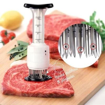 Nerezové ocelové jehlyBBQ Steak Krůtí Kuřecí Hovězí Hrudník Vepřové Masové kuličky Marinování Tenderizéry Nástroje na stříkačky