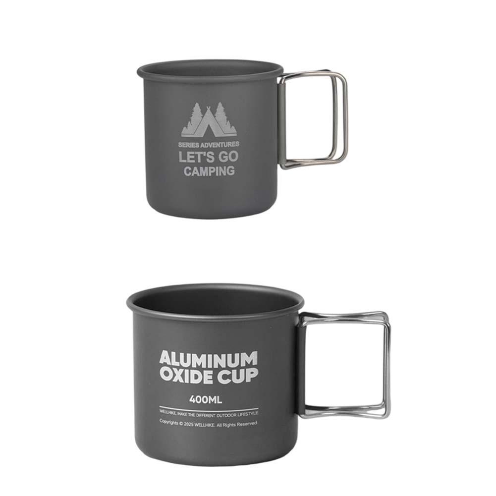 Boiling Over Campfire Compatible Camping Mug Set Aluminum Alloy 300ml 400ml
