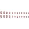 24 Pieces White French Simple Pink Butterfly Burst Early Spring Nail Sticker