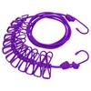 Portable Windproof Elastic Clothesline with Clips for Travel & Business Trips