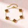 Lucky Clover Titanium Steel Bracelet - Light Luxury Fashion, Versatile for Commuting