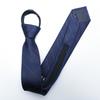 Men'S Formal Wedding Groom Dark Blue Pattern Hand Zipper Free 8Cm Blue Dark Strip Tie