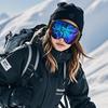 Ski Glasses, Double Anti-fog Large Spherical Large Vision Snow Goggles Outdoor Mountaineering Windproof