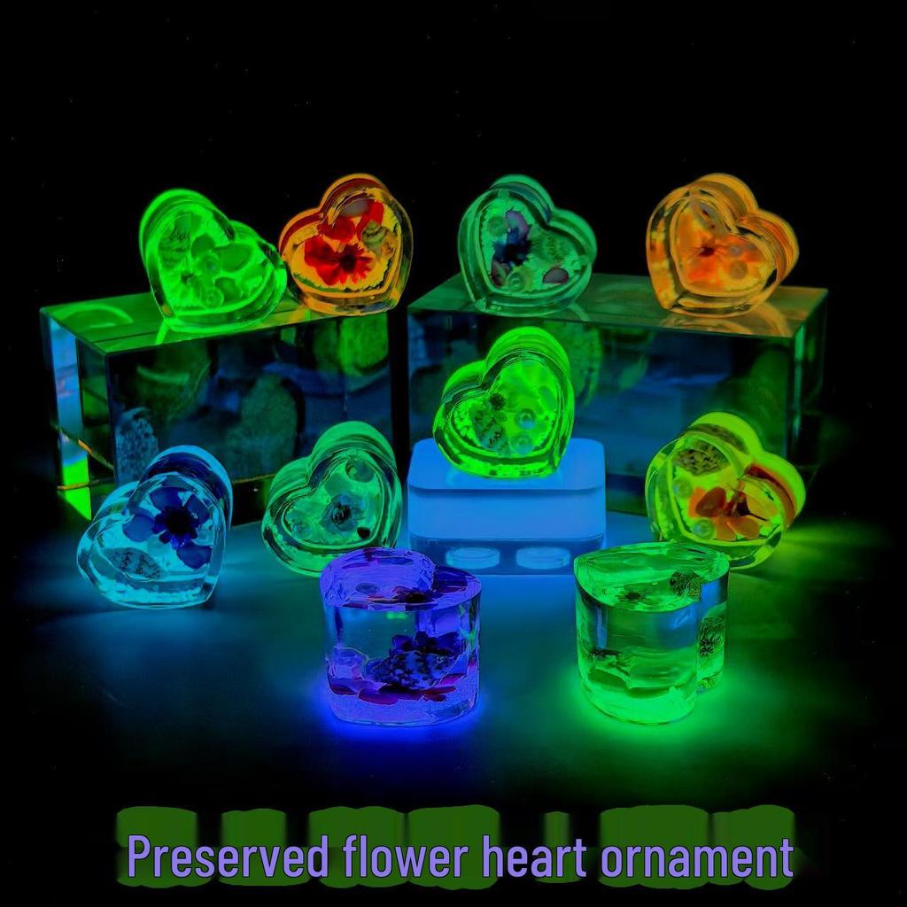 Pandantiv breloc floare conservată inimă luminoasă Ornament mașină de jucărie