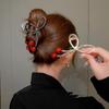 1pc Korean Sweet Cherry Bow Grab Clip Small Fresh Hairpin Shark Clip Hair Clip Simple Style Hair Clip Hair Accessories