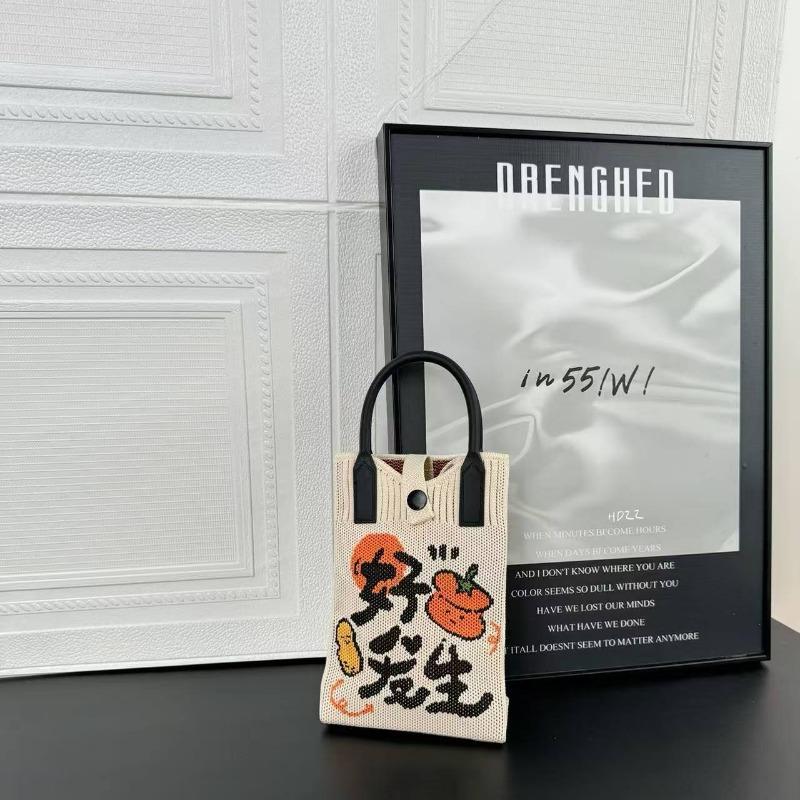 New holiday knitted mobile phone bag New 2 Fa Cai series personalized versatile messenger bag high-end bag