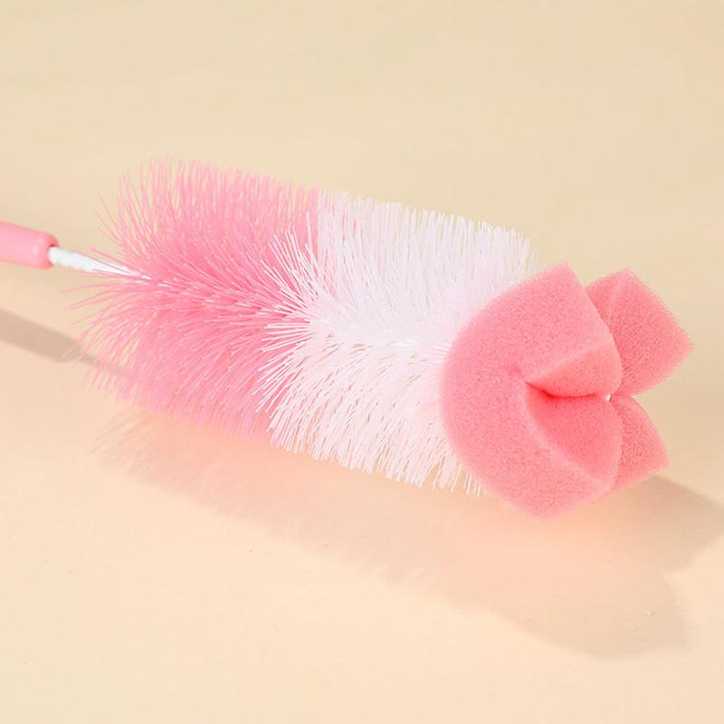 1Pc Multifunctional Cleaning Brush Extended Cup Brush Curved Bottle Mouth Milk Bottle Wine Bottle Fine Mouth Brush