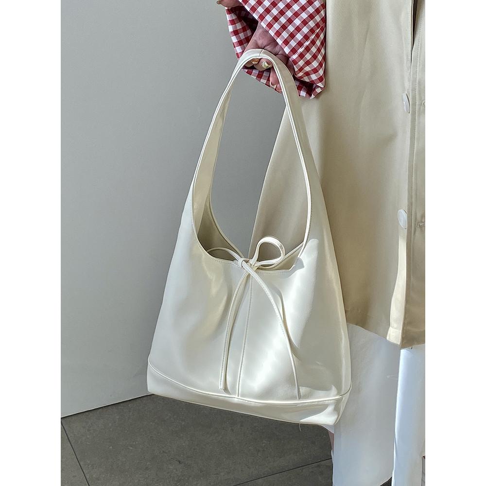 IELGY Female Bag Korean Version Bowknot Large Capacity Tote Bag Portable Shoulder