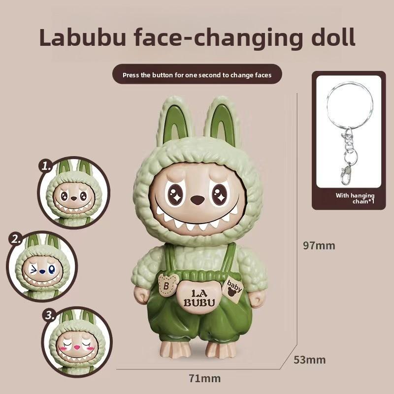 Labu Cloth Face-changing Doll Toy Pendant Gift Keychain Ornament Children's Decompression Toy