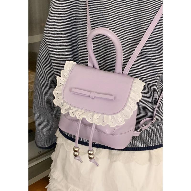 

Модный девичий стиль портативная маленькая сумка новый кружевной кружевной повседневный рюкзак