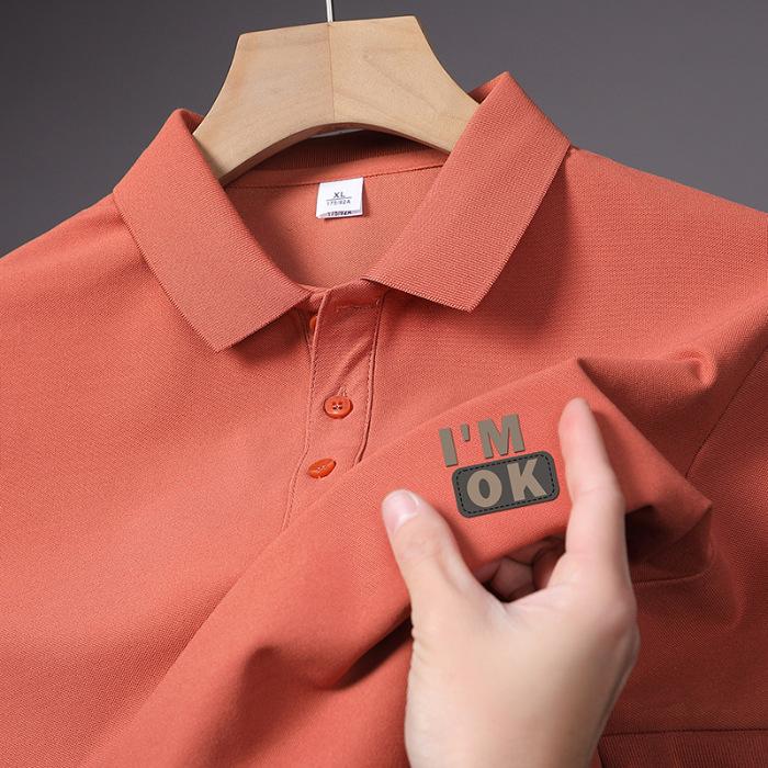 

Men s Summer New Versatile Loose Lapel Short-sleeved POLO Shirt Thin Short-sleeved 3XL