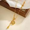 New Chinese Gourd Eight Treasures Compass Necklace Women's Fashion Versatile Temperament Sweater Chain Valentine's Day Gift Girlfriend