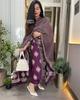 Schwerer Baumwoll-Pakistanischer Salwar-Anzug Kurti Indisches Damen-Kurta-Hosen-Dupatta-Set