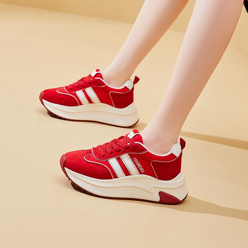 New Dad Shoes for Women, Fashionable Thick-soled Sports Single Shoes