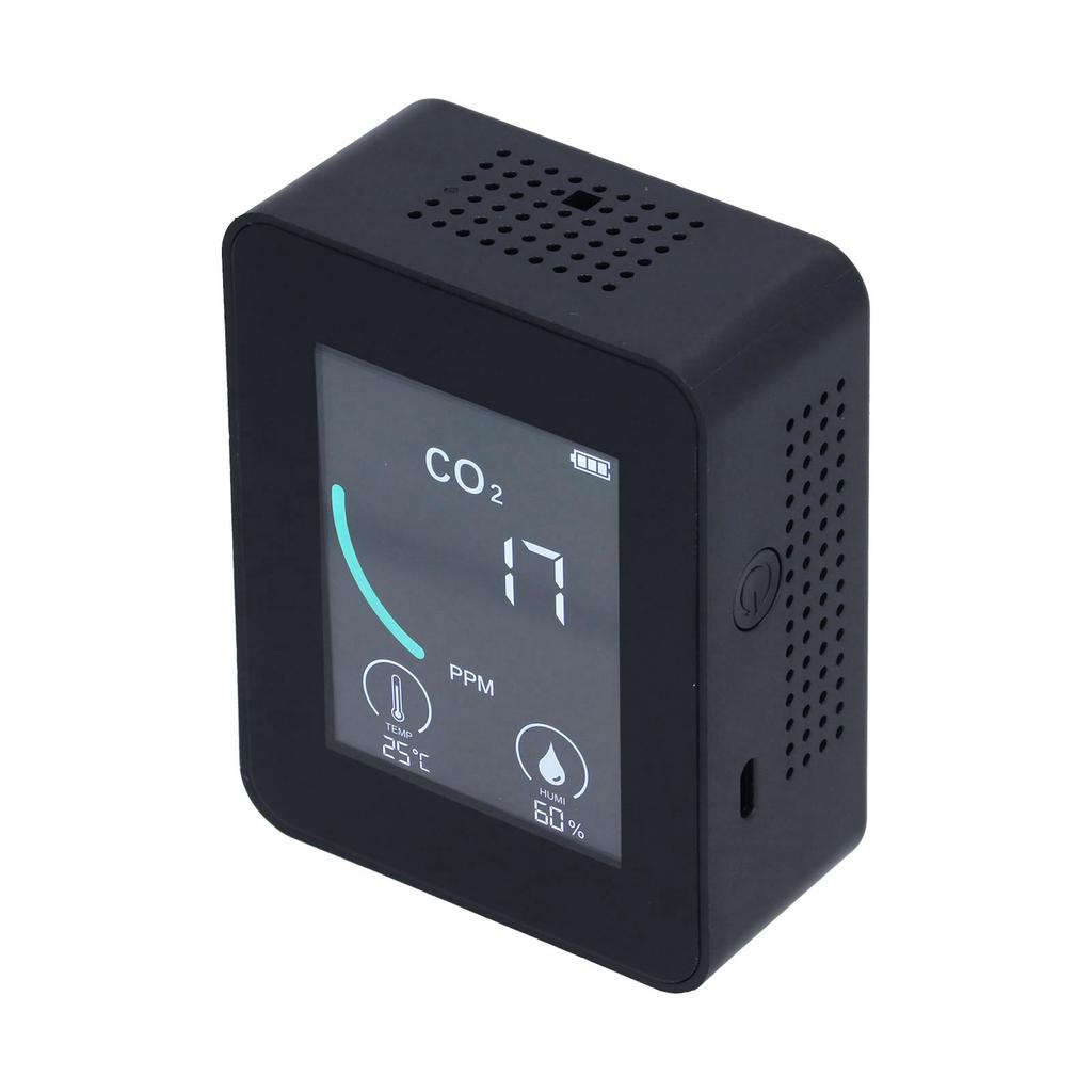 2CO1T LCD CO2-Detektor Digitaler Temperatur- und Feuchtigkeitsdetektor mit Alarm Tragbar und Echtzeit