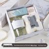 White Marble Gift Set with Bamboo Cup and Personal Care Items