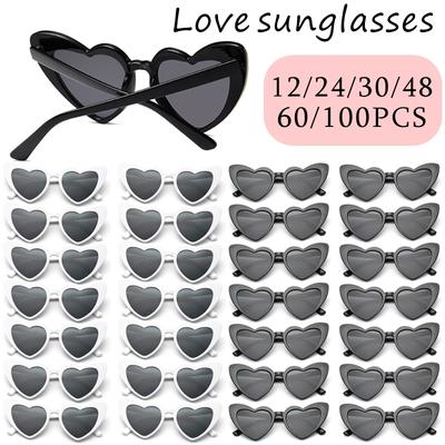 Bachelorette Party Heart Shaped Sunglasses Wedding Bridal Shower Decor Hen Supplies Bride To Be Bridesmaid Gift Glasses