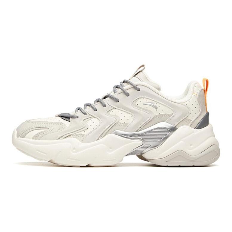 Anta Grand Slam Cushioning, Wear Resistant Low top Chunky Sneakers Men's Ivory White 112018882-10