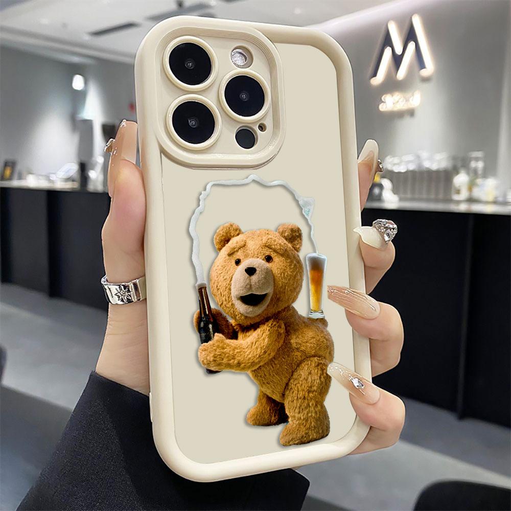 Cartoon T-Teddy Bear Cover Phone Case For Infinix HOT 10 20 30 30I 40 40I 50 NOTE 12 ZERO 30 40 50 50S 50X GT 10 20 30 TPU Case